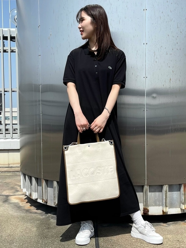 鹿の子地マキシ丈ドレス EF571EL - ラコステ（LACOSTE）公式オンライン