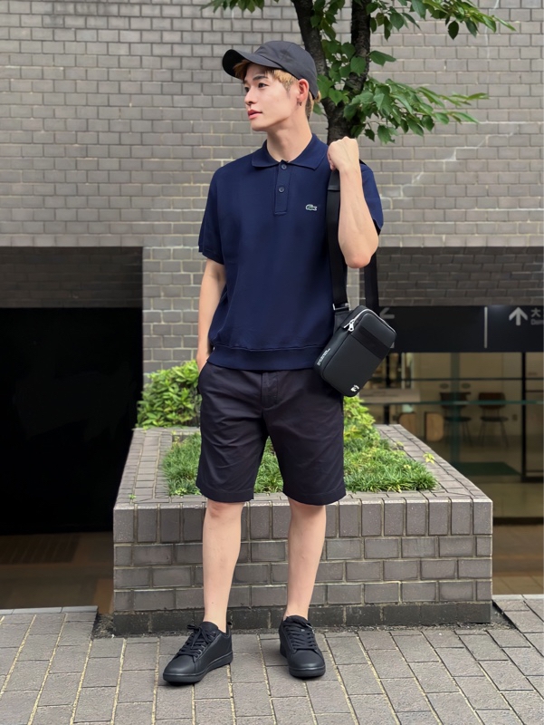 ミックスストライプニットポロシャツ AH7642L - ラコステ（LACOSTE 