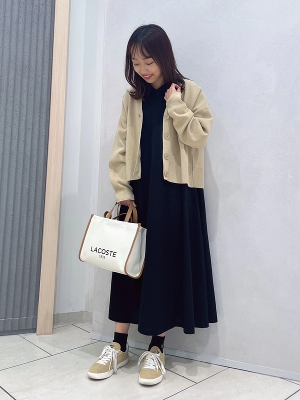 値下交渉可 Lacoste フード付きニットセーター サイズ5 ミラノリブニットVネックカーディガン AF006J - ラコステ