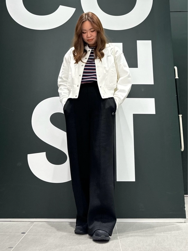 ラコステ/ダブルフェイス鹿の子地トラックパンツ ダブルフェイス鹿の子地ワイドトラックパンツ | LACOSTE