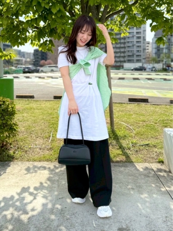 LACOSTE ワニロゴプリーツTシャツドレス ／ワンピース セール】ワニロゴプリーツTシャツドレス /ワンピース