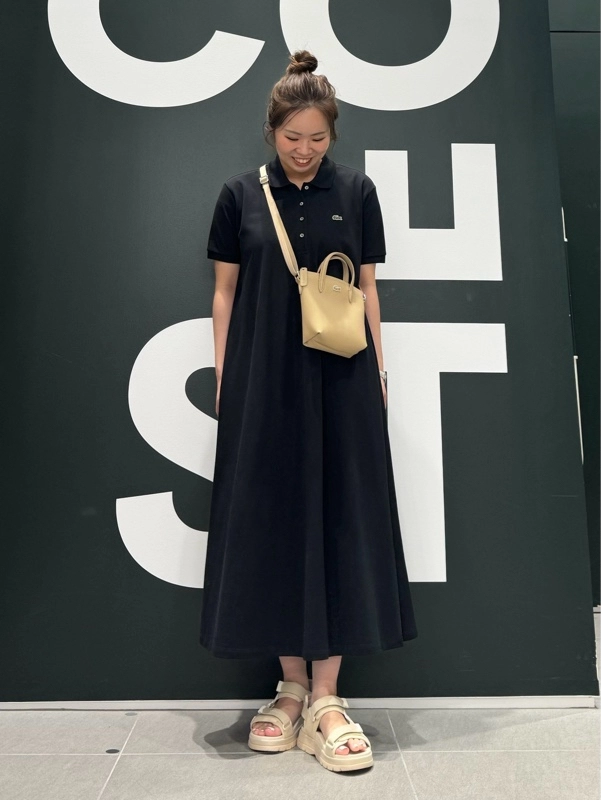 鹿の子地マキシ丈ドレス EF024J - ラコステ（LACOSTE）公式