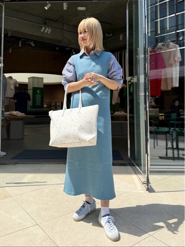 国内配送★LACOSTE★コンセプトシーズナル ラージトートバッグ L．12．12コンセプトシーズナル ボーダーラージトート