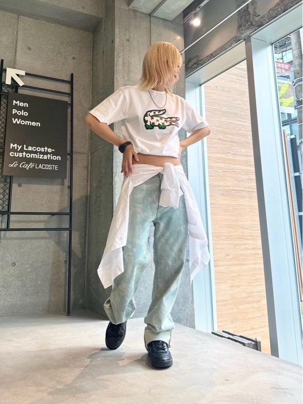 オールオーバーレザープリントデニムパンツ HH0442 - ラコステ