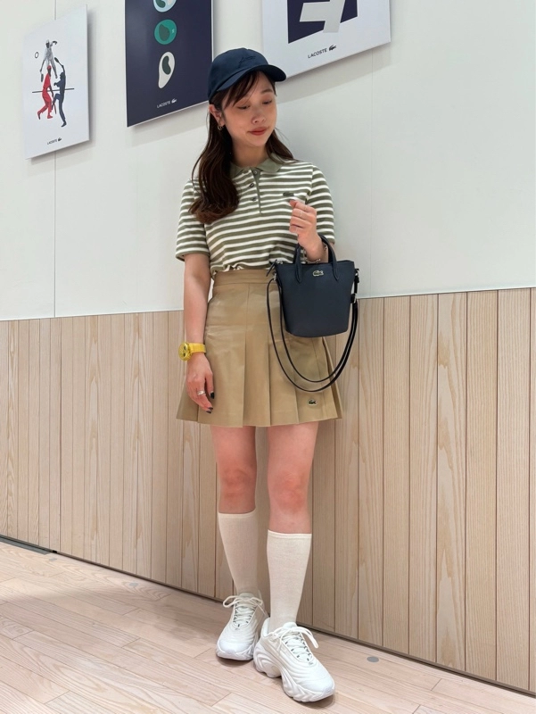 LACOSTE テニススカート ブラック ウエストボタンテニススカート JF0760 - ラコステ（LACOSTE