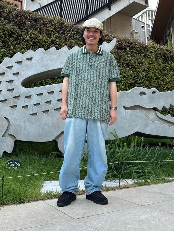 極美品 LACOSTE GOLF ビッククロックジャガード モックシャツ 極美品 LACOSTE GOLF ビッククロックジャガード モックシャツ