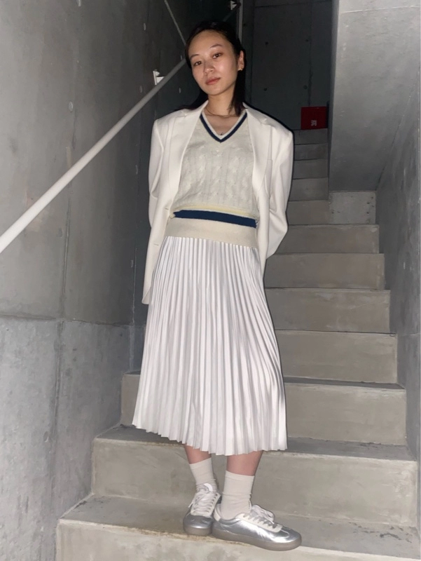 サテンプリーツミドルスカート JF5605 - ラコステ（LACOSTE）公式