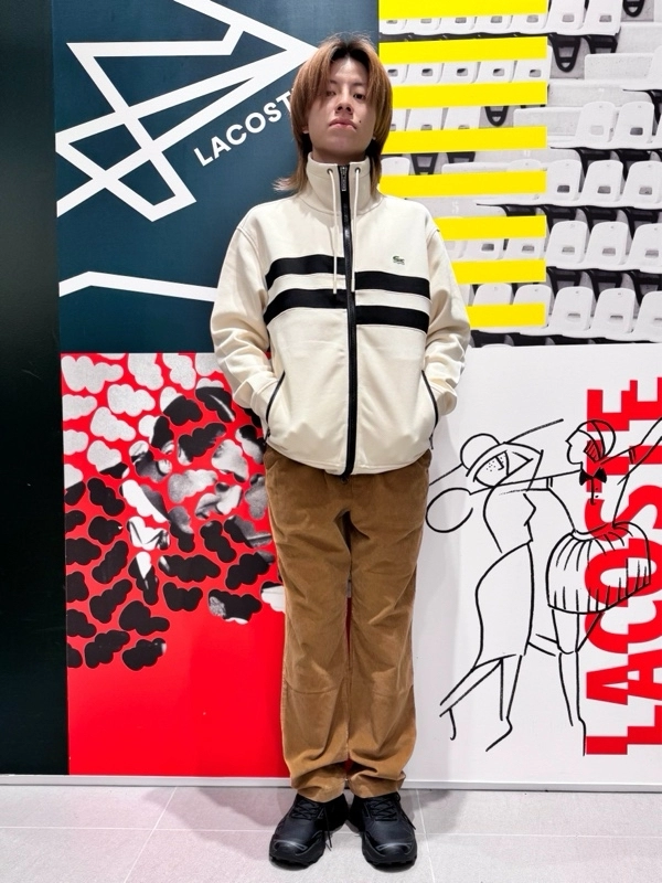 アシンメトリーボーダーハイネックジャケット SH4710 - ラコステ