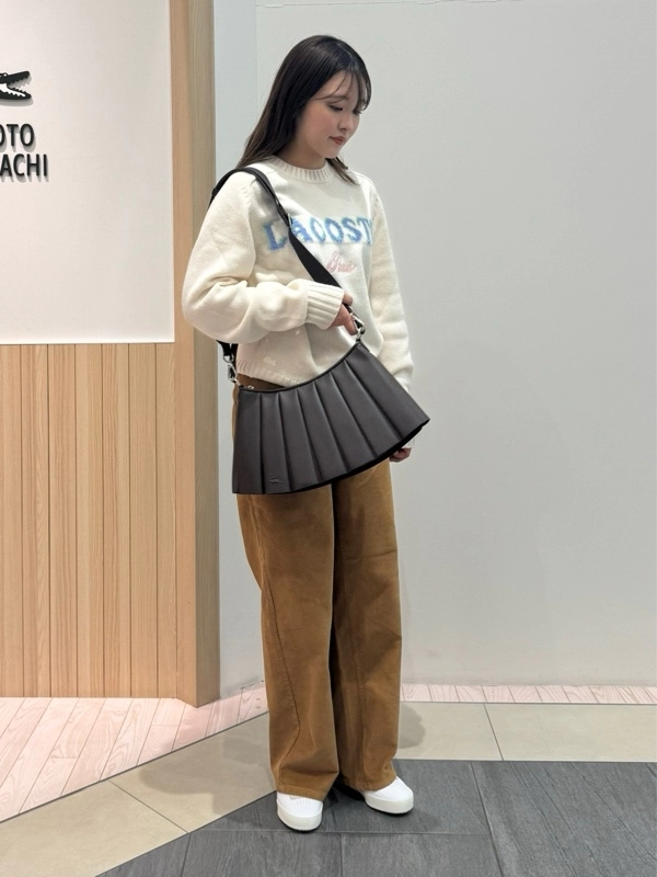 ランラン レザープリーツショルダーバッグ NU5176DP - ラコステ