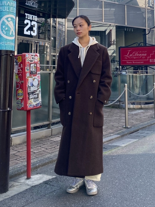 ダブルブレストバージンウールロングコート BF8413 - ラコステ