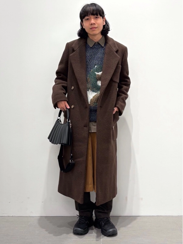 ダブルブレストバージンウールロングコート BF8413 - ラコステ