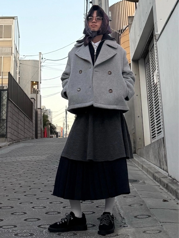 ブレンドウールプリーツラップスカート JF5406 - ラコステ（LACOSTE