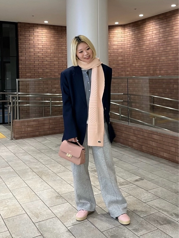 アラン柄ブレンドウールニットマフラー RE041J - ラコステ（LACOSTE