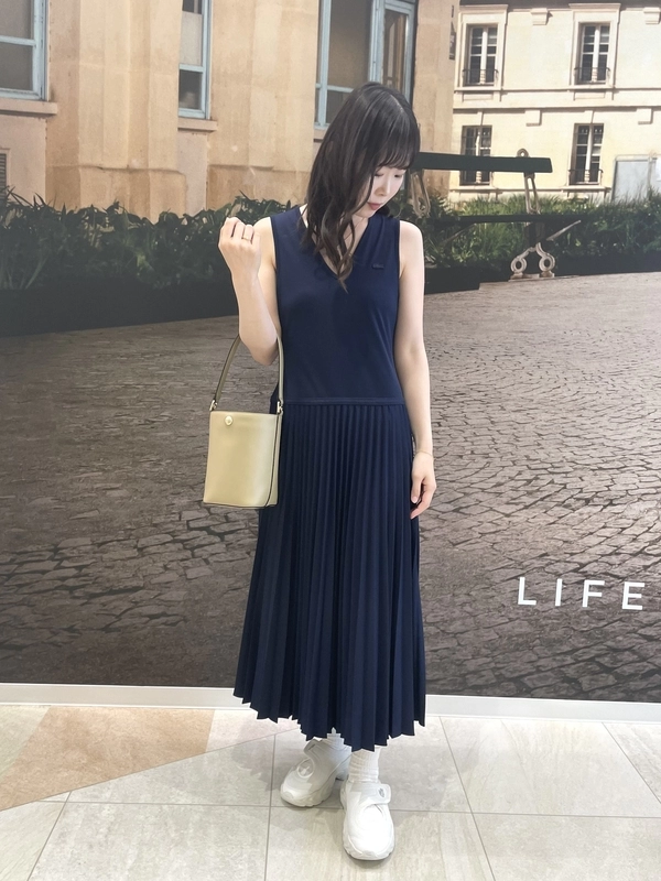スリーブレスプリーツロングドレス EF8849 - ラコステ（LACOSTE）公式