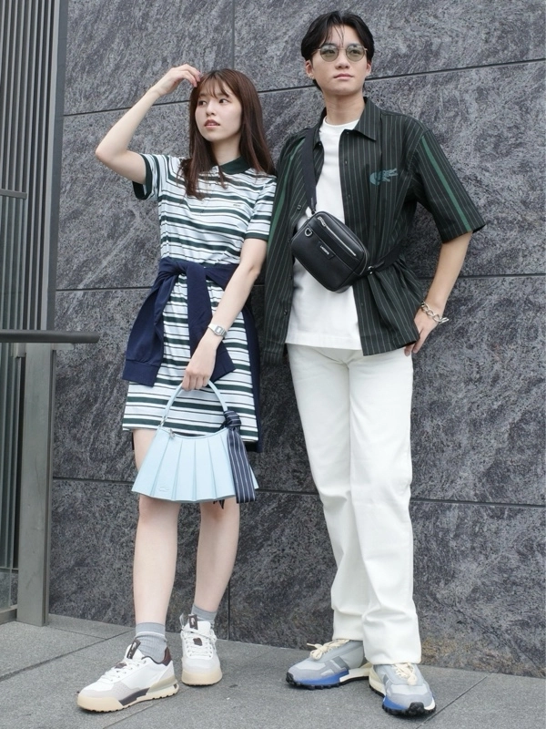 ワニロゴグラフィックボーダーポロシャツ AF335 - ラコステ（LACOSTE