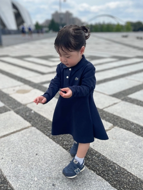 JUNIOR GIRLSストレッチピケポロドレス EJ2760 - ラコステ（LACOSTE
